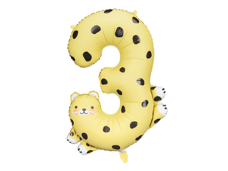 Number Animal Foil Balloon - 34 inch