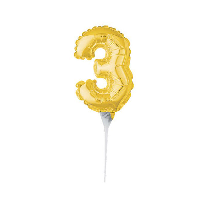 Mini gold number best sale balloons