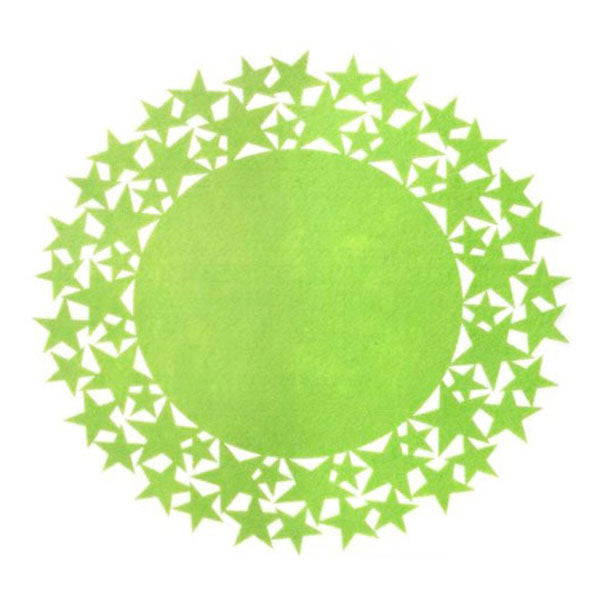 green felt star placemat