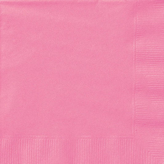 Plain Hot Pink Napkins 20pk