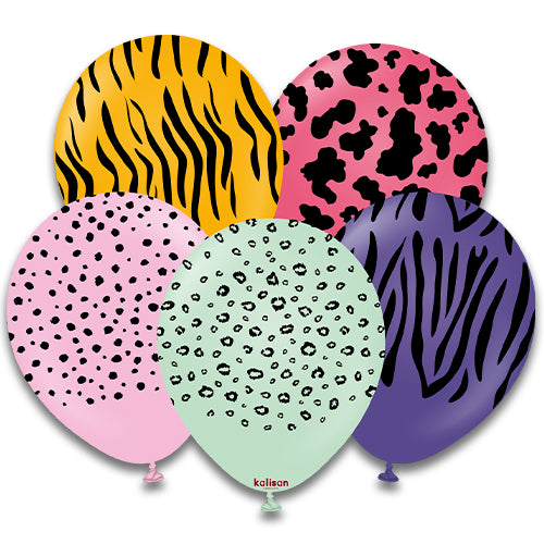 Latex Balloons - Safari Colour Mix 5pk