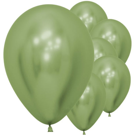 Lime chrome balloons
