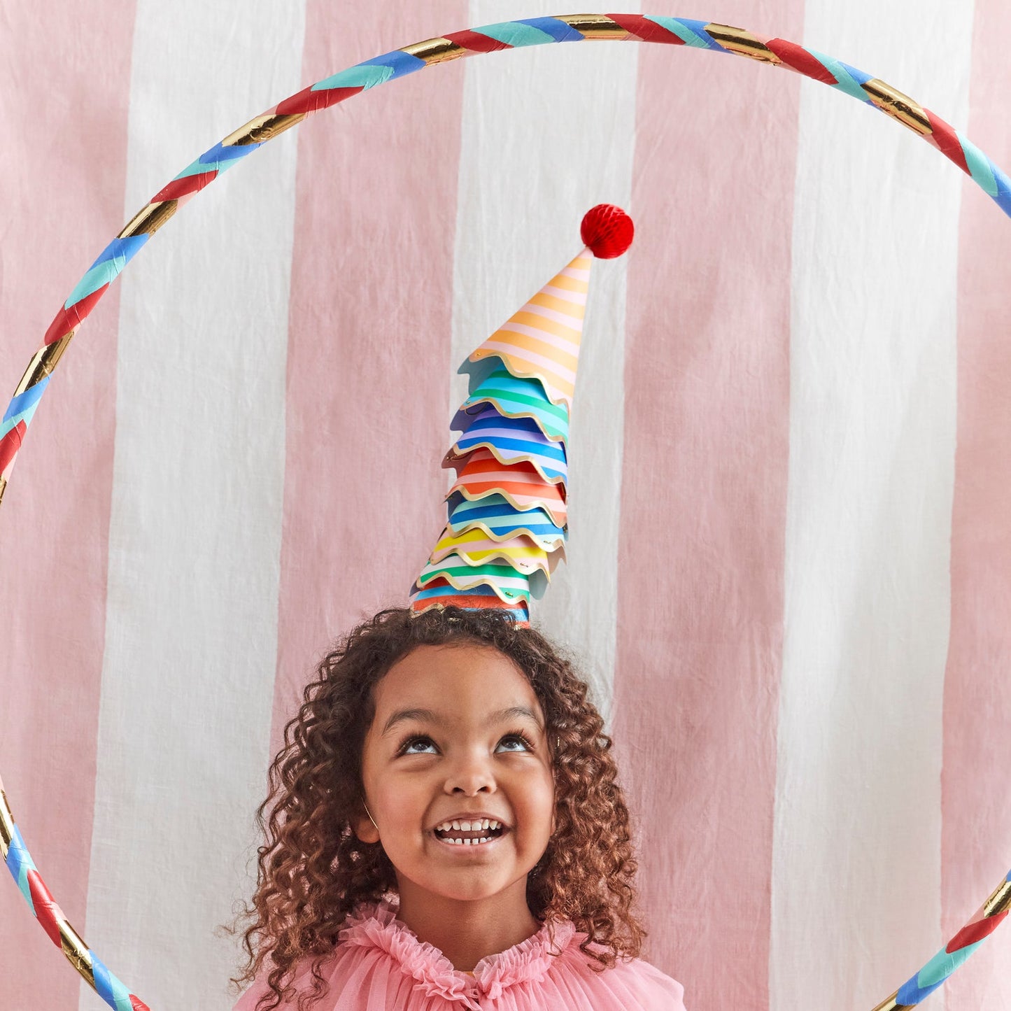 Striped Party Hats - 8 Pack