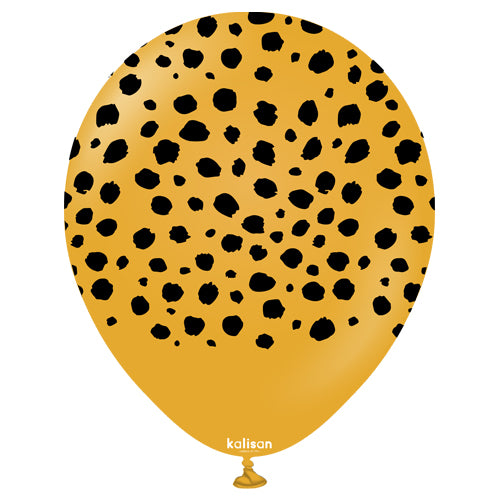 Mustard cheetah balloons