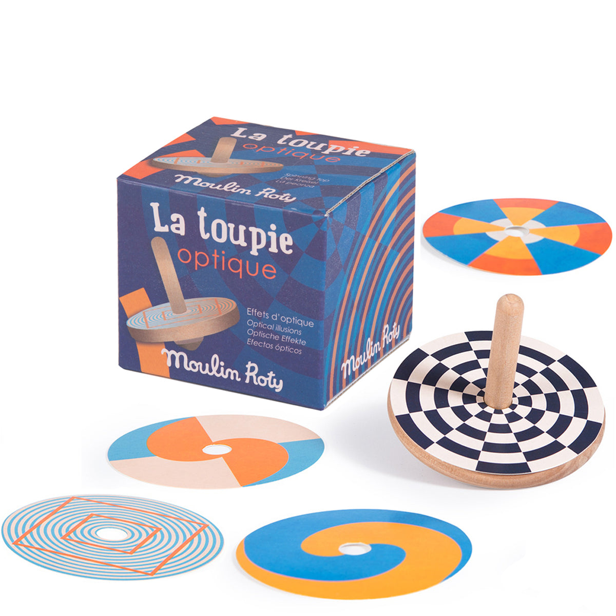 Moulin Roty - Opticial illusion spinning top - Les petites merveilles