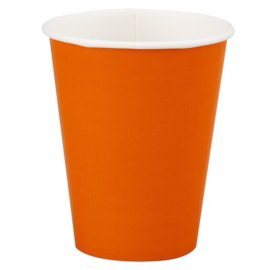 orange paper cups