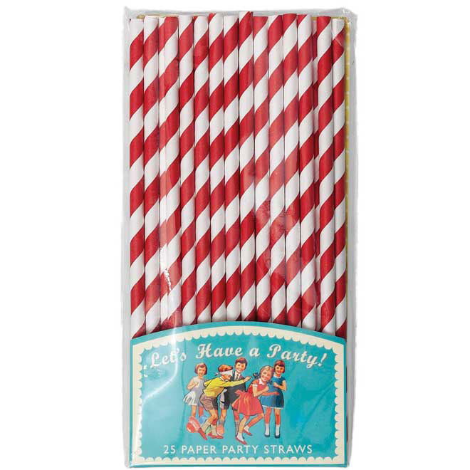 paper straws red stripe