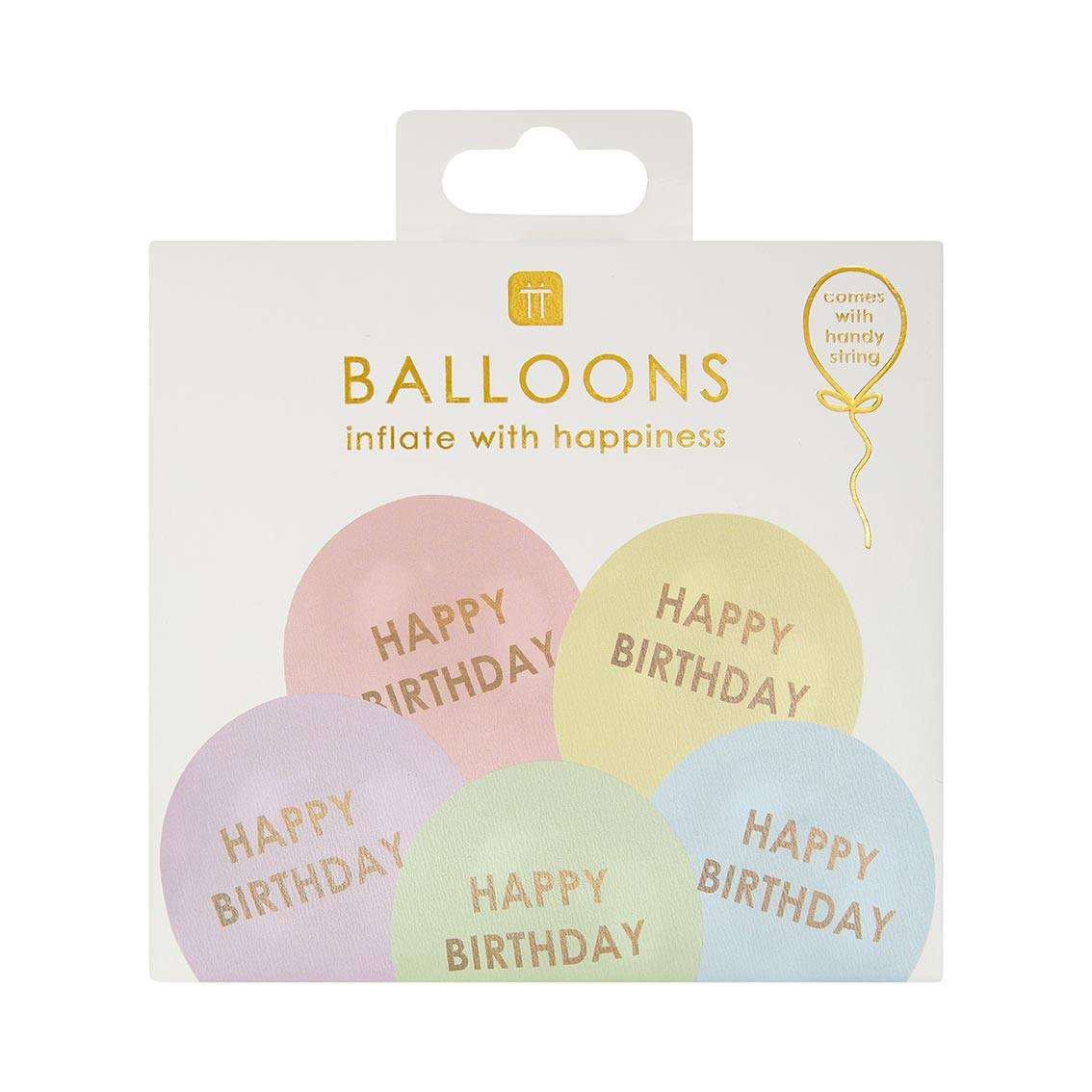 pastel birthday balloons box