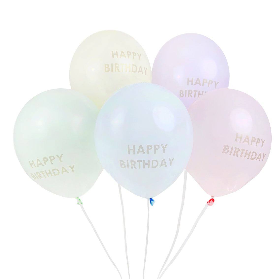 pastel birthday balloons
