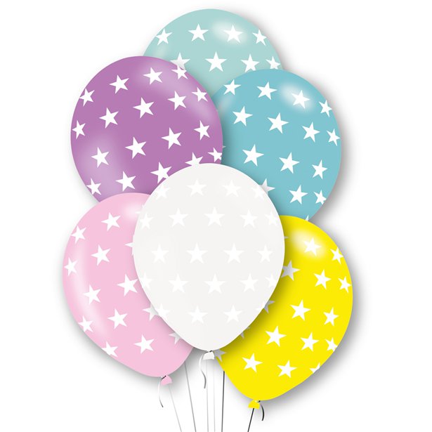 Pastel star balloons