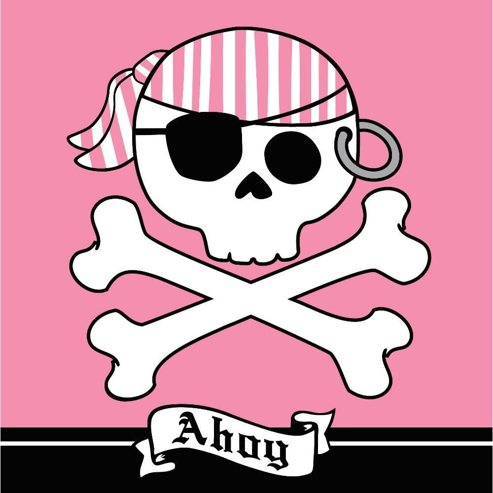 Pink Pirate Napkins - 16pack