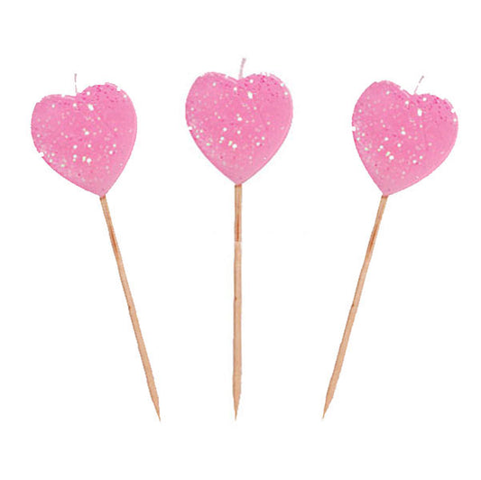 Pink Heart Candles