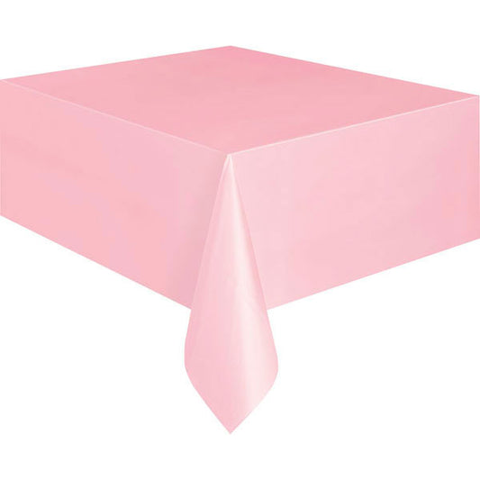 plain pastel pink table cover