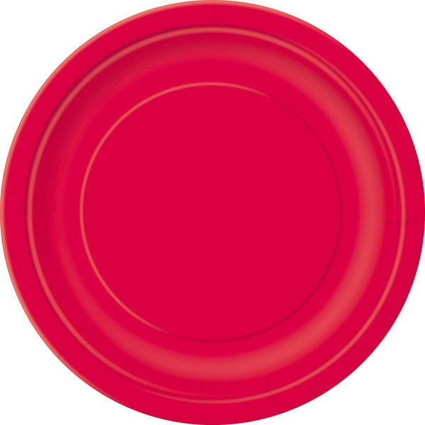plain ruby red plates