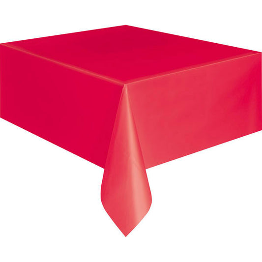 plain ruby red table cover