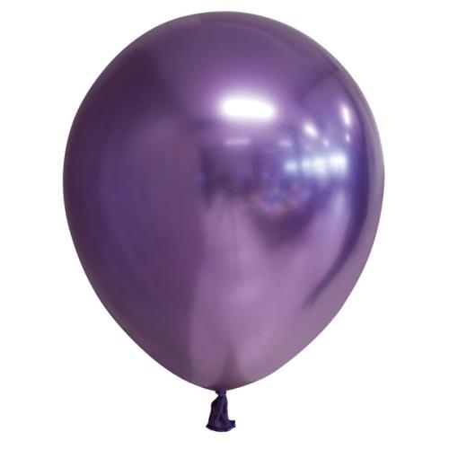 purple chrome balloons
