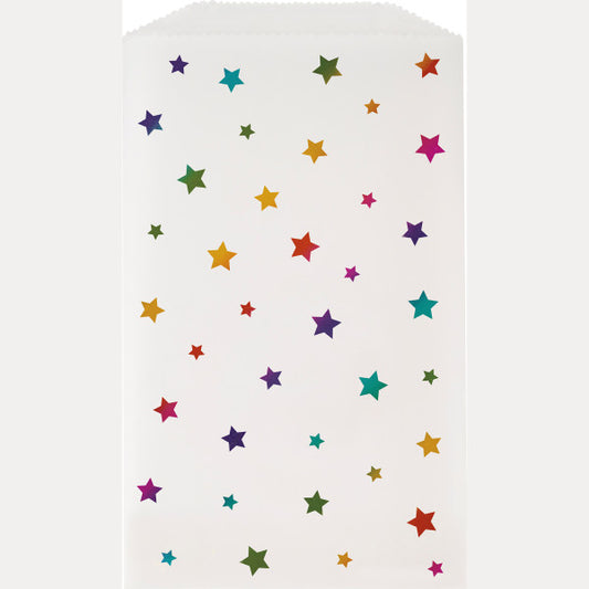 rainbow star paper bag