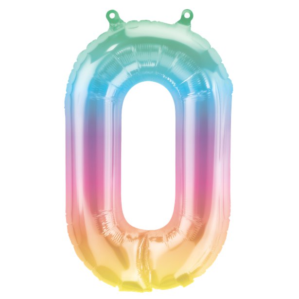 Rainbow Number Balloon 0