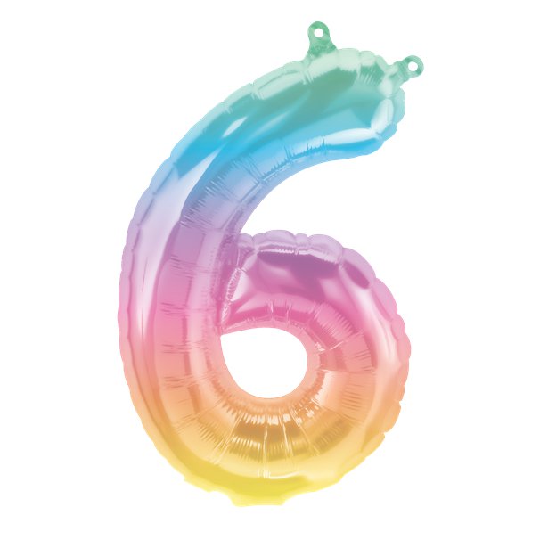 Rainbow Number Balloon 6