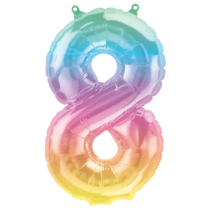 Rainbow Number Balloon 8