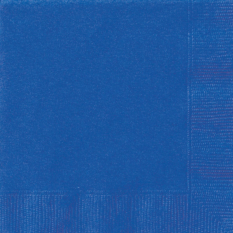Plain Royal Blue Napkins - 20pk