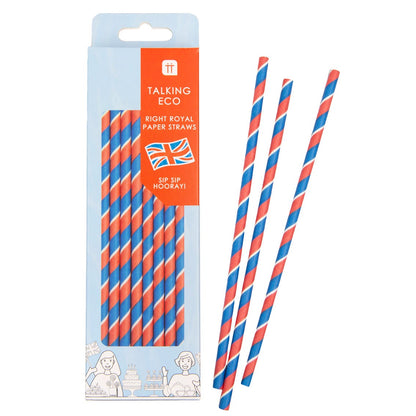 Red White and Blue Paper Straws