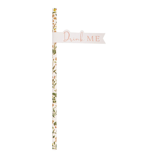 Tea Party, Drink Me, Paper Straws - 20 pack