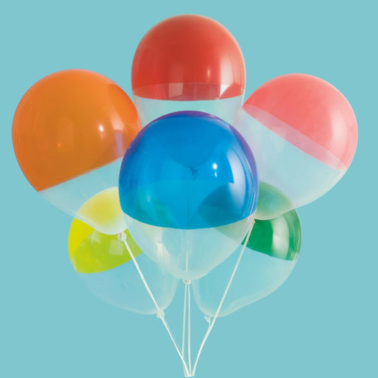 Latex Balloons - Dipped Rainbow Mix 6pk