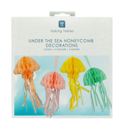 Colourful Hanging Jellyfish Decorations - 8 Pack
