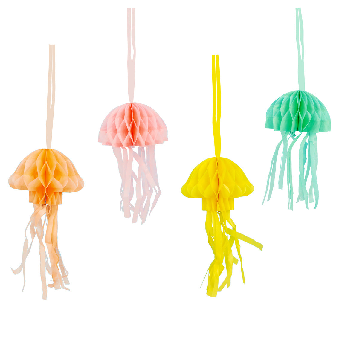 Colourful Hanging Jellyfish Decorations - 8 Pack